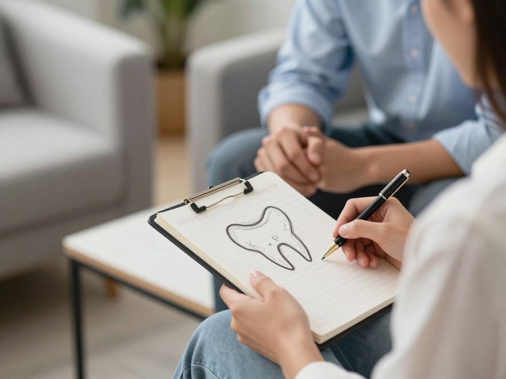 Wypadające zęby sennik - osoba rozmawiająca z psychologiem o swoim śnie